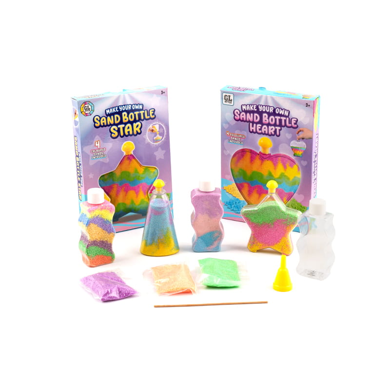 Slipsfarge, kritt, farget sand, DIY-leker